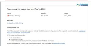 Làm thế nào để nhận biết tài khoản AdSense bị vô hiệu hoá?